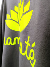 Lade das Bild in den Galerie-Viewer, MISS GOODLIFE V-NECK NAMASTÉ - ANTHRACITE/NEONYELLOW