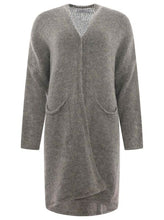 Lade das Bild in den Galerie-Viewer, STRICK JACKE ZWILLINGSHERZ "LOVE & PEACE" KHAKI