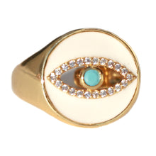Lade das Bild in den Galerie-Viewer, RING MAGIC EYE WHITE LOVE IBIZA RINGGRÖSSE 17-21
