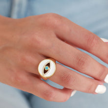 Lade das Bild in den Galerie-Viewer, RING MAGIC EYE WHITE LOVE IBIZA RINGGRÖSSE 17-21