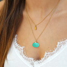 Lade das Bild in den Galerie-Viewer, LOVE IBIZA KETTE GOLDFARBEN TÜRKIS SHELL SEA GREEN
