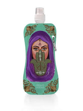 Lade das Bild in den Galerie-Viewer, FALTBARE TRINKFLASCHE FATIMA HAND PEACE AQUA LICIOUS - hippie style and more