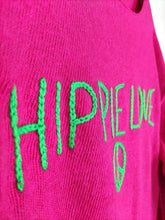 Lade das Bild in den Galerie-Viewer, PULLOVER STARS OF IBIZA "HIPPIE LOVE" PINK ONE SIZE-Stars Of Ibiza-Baumwolle,nachhaltig,pink,recycelt