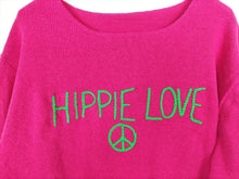Lade das Bild in den Galerie-Viewer, PULLOVER STARS OF IBIZA "HIPPIE LOVE" PINK ONE SIZE-Stars Of Ibiza-Baumwolle,nachhaltig,pink,recycelt