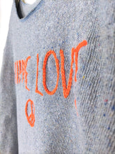 Lade das Bild in den Galerie-Viewer, PULLOVER STARS OF IBIZA "HIPPIE LOVE" GRAU-BLAU ONE SIZE-Stars Of Ibiza-Baumwolle,blau,grau,hellblau,nachhaltig,recycelt