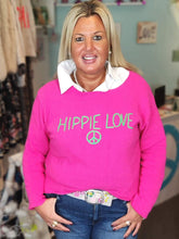 Lade das Bild in den Galerie-Viewer, PULLOVER STARS OF IBIZA "HIPPIE LOVE" PINK ONE SIZE-Stars Of Ibiza-Baumwolle,nachhaltig,pink,recycelt