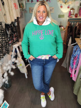 Lade das Bild in den Galerie-Viewer, PULLOVER STARS OF IBIZA "HIPPIE LOVE" GRÜN ONE SIZE-Stars Of Ibiza-Baumwolle,grün,nachhaltig,recycelt