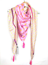 Lade das Bild in den Galerie-Viewer, SCHAL TUCH DREIECK ORGANIC BAMBOO STARS GELB