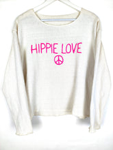 Lade das Bild in den Galerie-Viewer, PULLOVER STARS OF IBIZA "HIPPIE LOVE" CREME PINK ONE SIZE