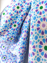Lade das Bild in den Galerie-Viewer, SCHAL TUCH DREIECK 100% ORGANIC BAMBOO "RIANE" BLAU