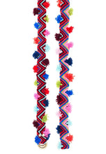 Lade das Bild in den Galerie-Viewer, ETHNO BINDE GÜRTEL PERU LILYBELL-Smitten-blau,Ethno,fair trade,fairtrade,multicolor,nachhaltig,Peru,pink,rot,Smitten,türkis,violett,weiß