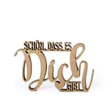 Lade das Bild in den Galerie-Viewer, 3D HERZENSBOTSCHAFT "SCHÖN DASS ES DICH GIBT"-NOGALLERY-Bild,Deko,Geschenk,Holz,natürlich,verschenken
