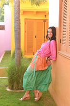 Lade das Bild in den Galerie-Viewer, DRESS BOBBI SUNNY DAYS PINK ORANGE EMERALD HOT LAVA

