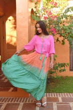 Lade das Bild in den Galerie-Viewer, DRESS BOBBI SUNNY DAYS PINK ORANGE EMERALD HOT LAVA
