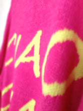 Lade das Bild in den Galerie-Viewer, ZWILLINGSHERZ PULLOVER OVERSIZE &quot;CIAO CIAO&quot; PINK ONE SIZE
