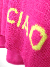 Lade das Bild in den Galerie-Viewer, ZWILLINGSHERZ PULLOVER OVERSIZE &quot;CIAO CIAO&quot; PINK ONE SIZE
