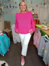 Lade das Bild in den Galerie-Viewer, ZWILLINGSHERZ PULLOVER OVERSIZE &quot;CIAO CIAO&quot; PINK ONE SIZE
