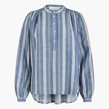 Lade das Bild in den Galerie-Viewer, TUNIKA BLOUSE OVERSIZE BLUE STRIPES SOFIE SCHNOOR
