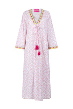 Lade das Bild in den Galerie-Viewer, S26 319 LONG DRESS PLACE DU SOLEIL WHITE BIG FLOWER
