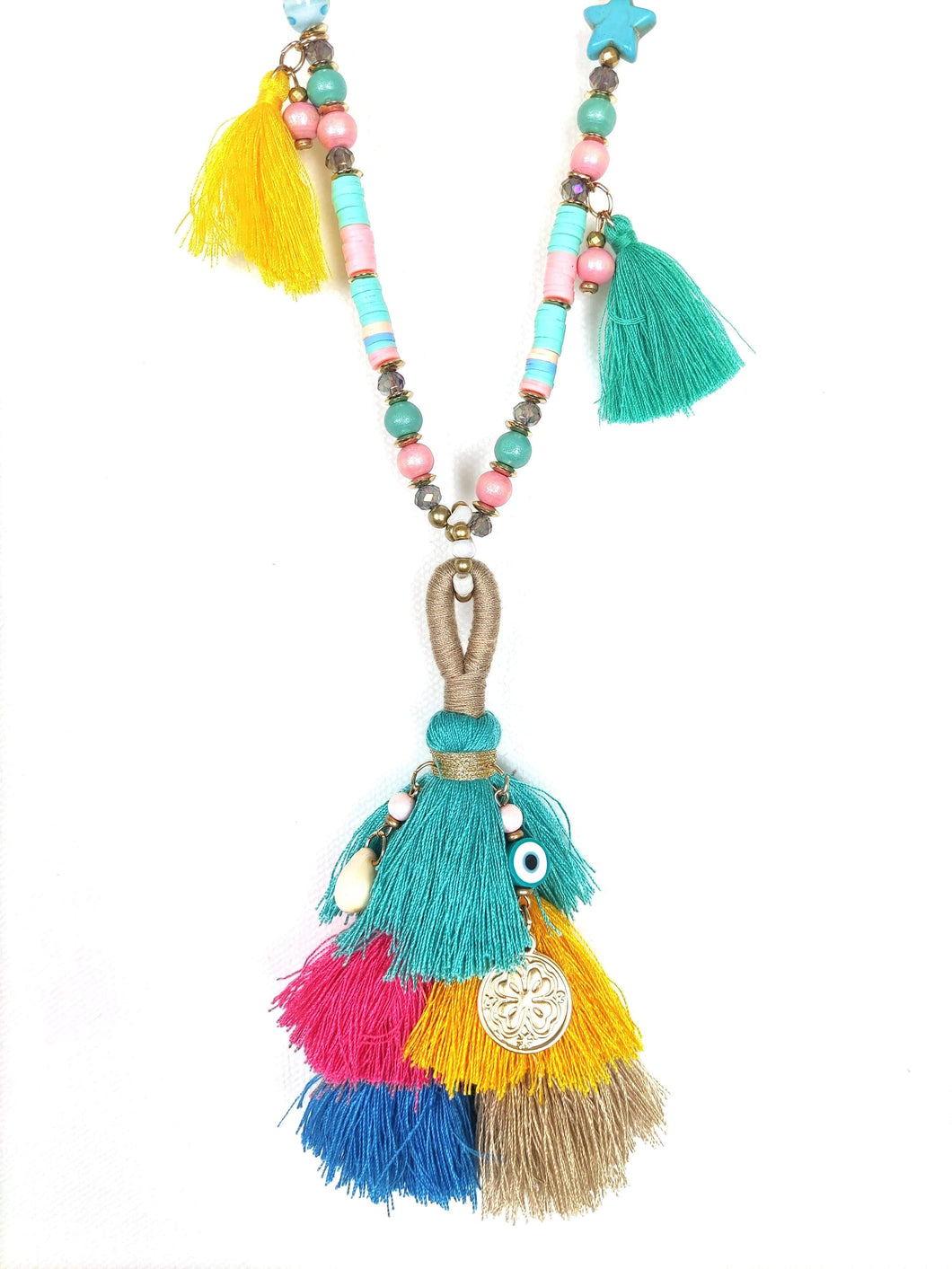 KETTE MULTICOLOR TASSLES - hippie style and more