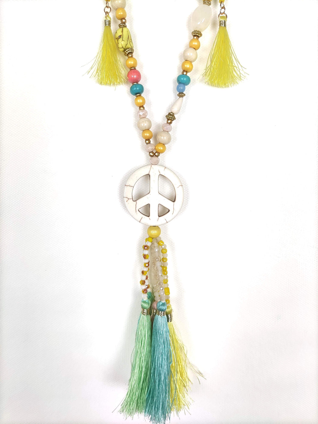KETTE MULTICOLOR PEACE & TASSLES - hippie style and more