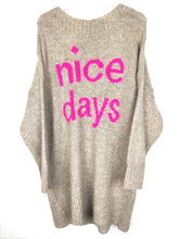 Lade das Bild in den Galerie-Viewer, LONG PULLOVER NICE DAYS BEIGE PINK ONE SIZE - hippie style and more
