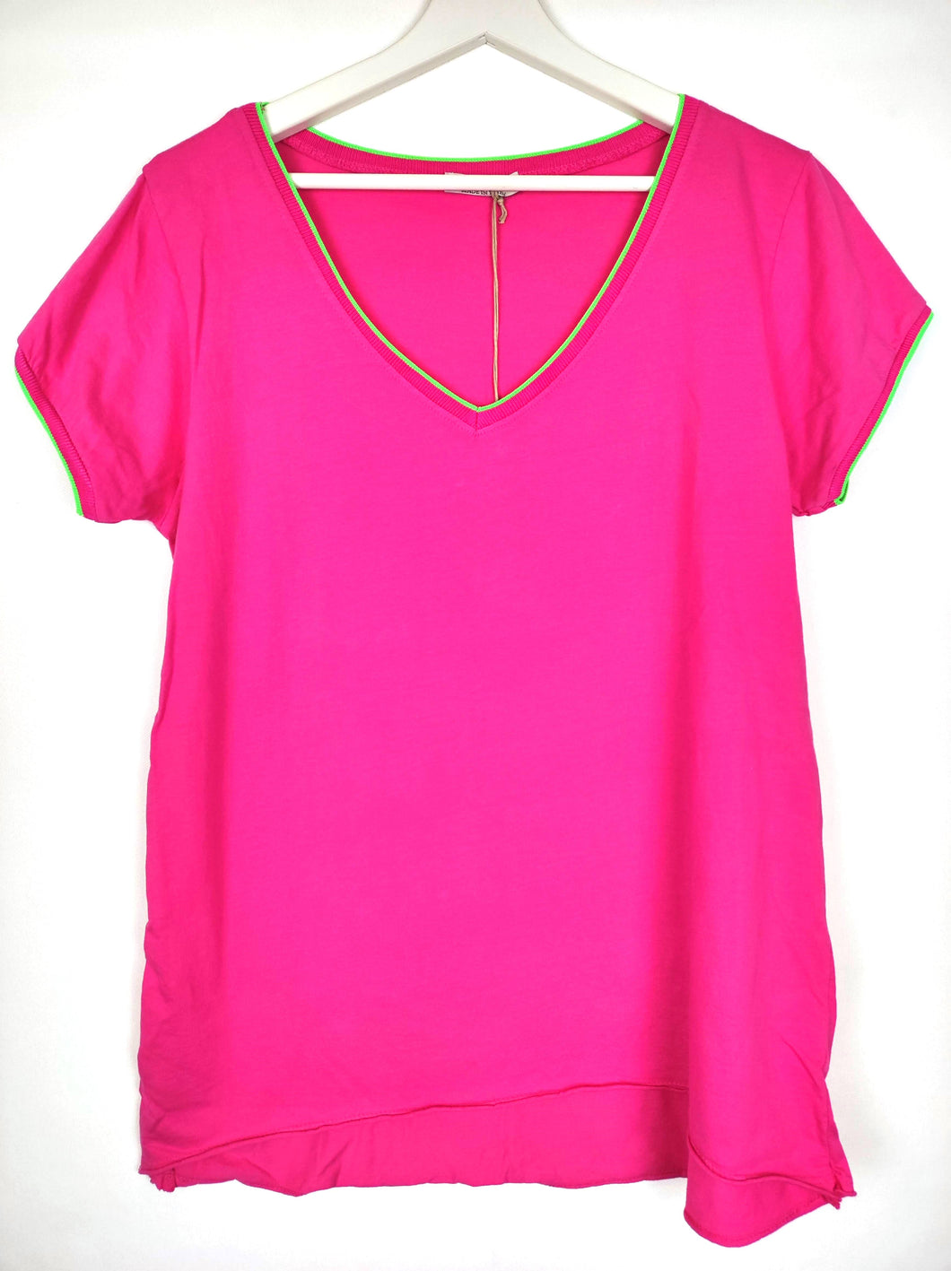 T-SHIRT PURE PINK V-NECK ONE SIZE