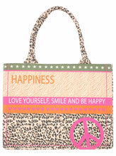 Lade das Bild in den Galerie-Viewer, BOOK TOTE BAG ZWILLINGSHERZ &quot;CARLY&quot; HAPPINESS
