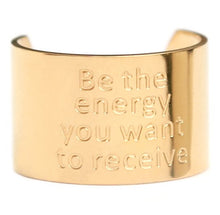 Lade das Bild in den Galerie-Viewer, RING &quot;BE THE ENERGY&quot; GOLDFARBEN LOVE IBIZA

